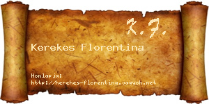 Kerekes Florentina névjegykártya